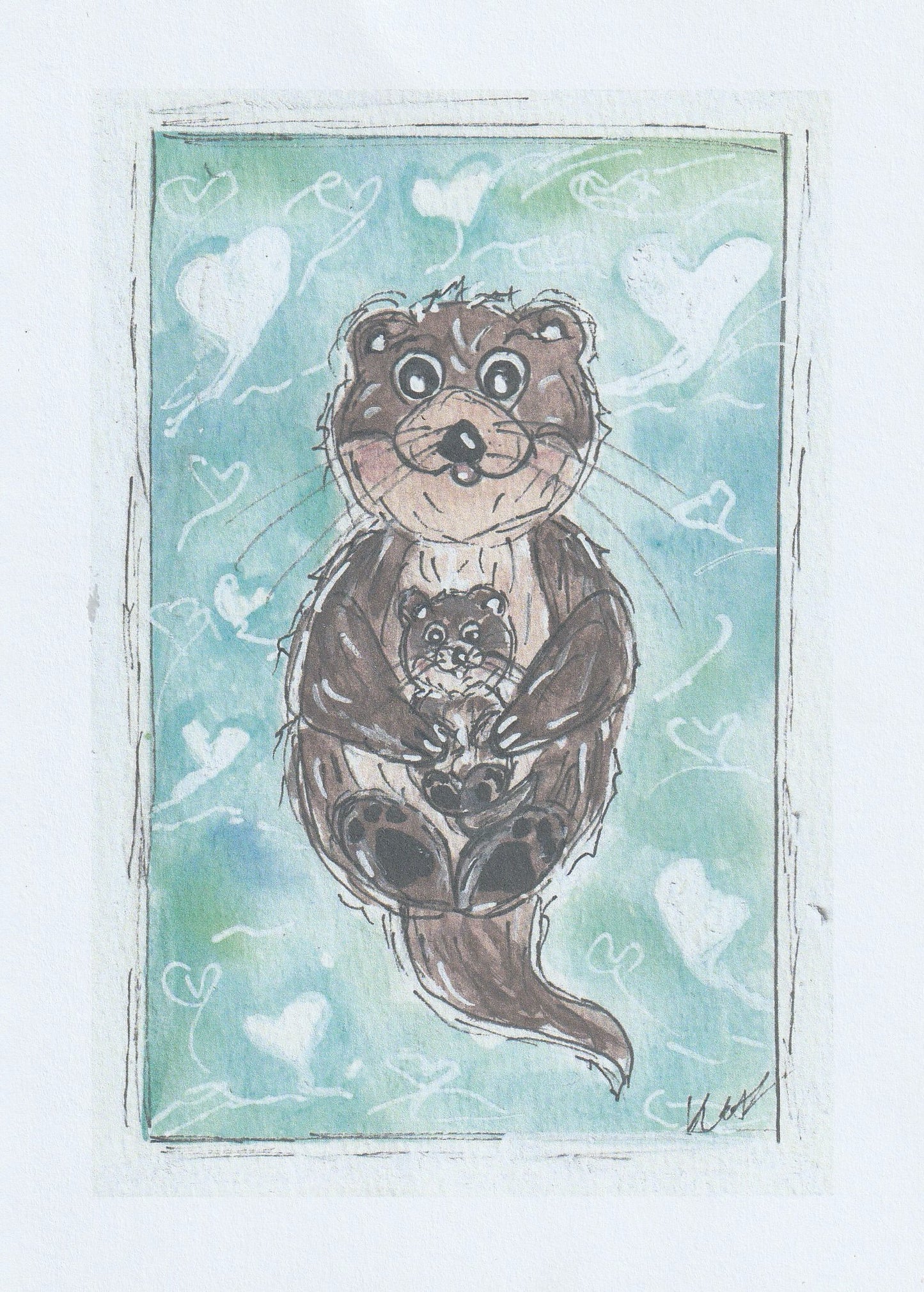 Mama Otter (Print0